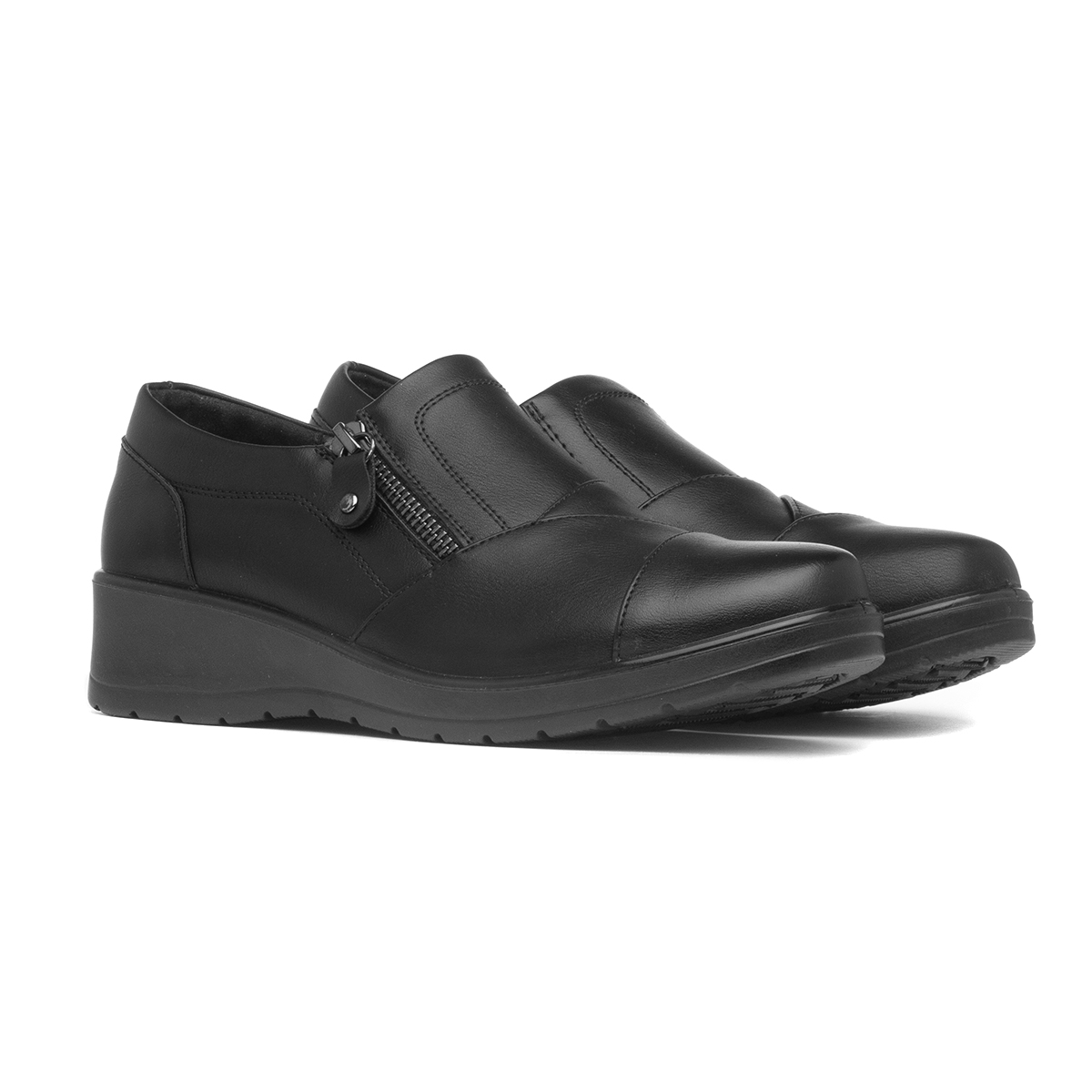 Softlites Womens Black Wedge Shoe