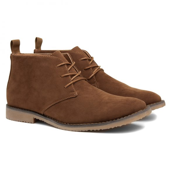 brown ankle desert boots with laces