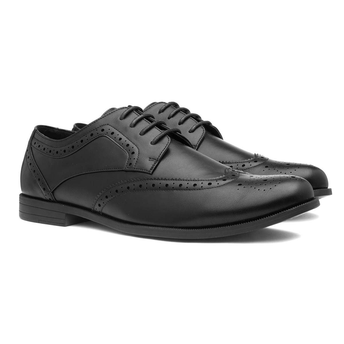 Beckett Mens Black Lace Up Brogue Shoe