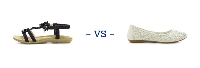 Sandals vs Ballet Shoes