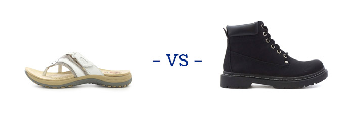 Sandals vs Boots