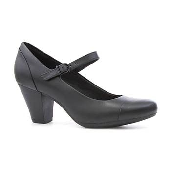 black work shoes womens heels