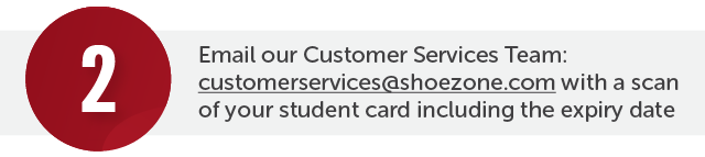 Contact our Customer Services Team via email providing us with: a scan or photo of your student card and the expiry date of your NUS/Matriculation card