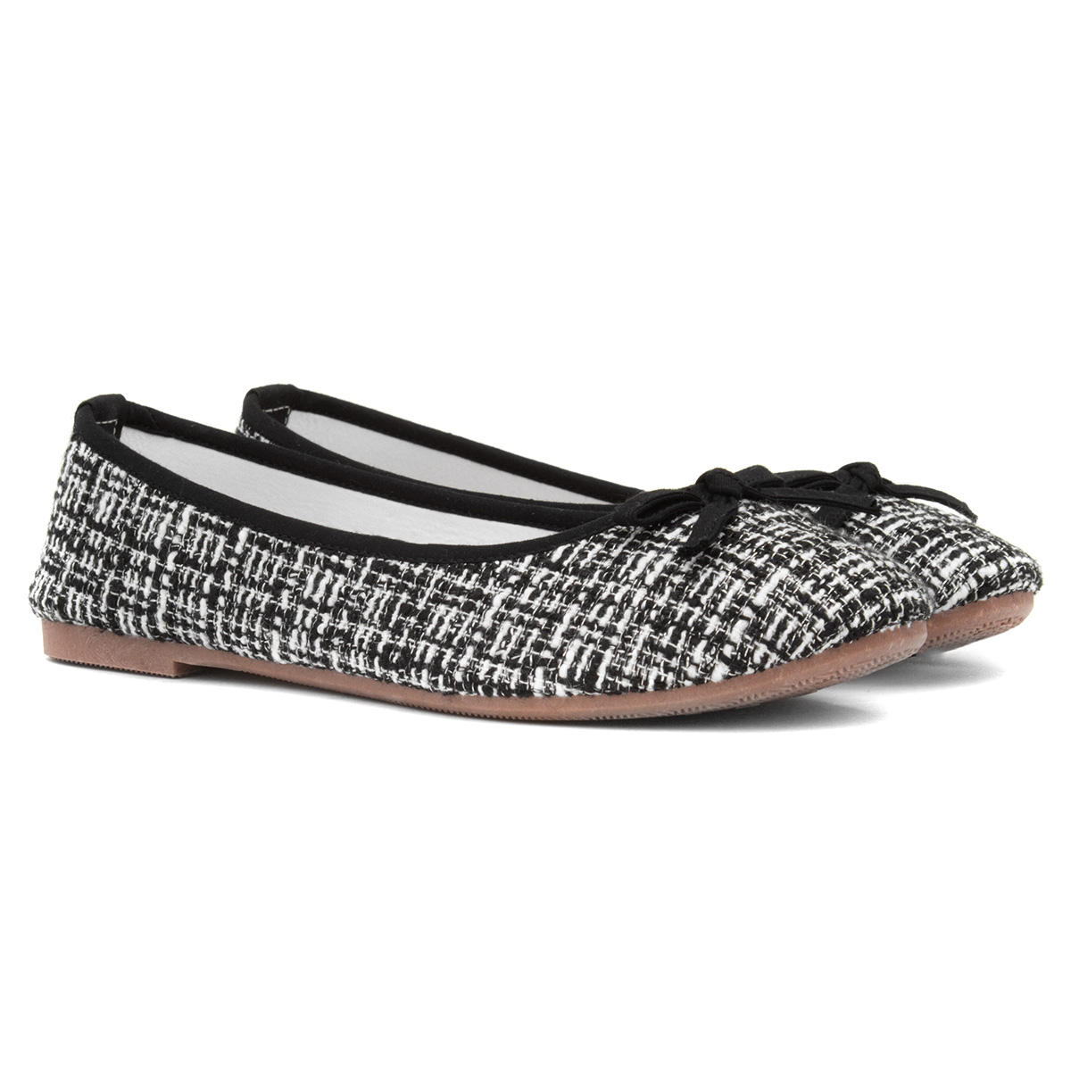 Lilley Grace Womens Black Bow Ballerina Shoe