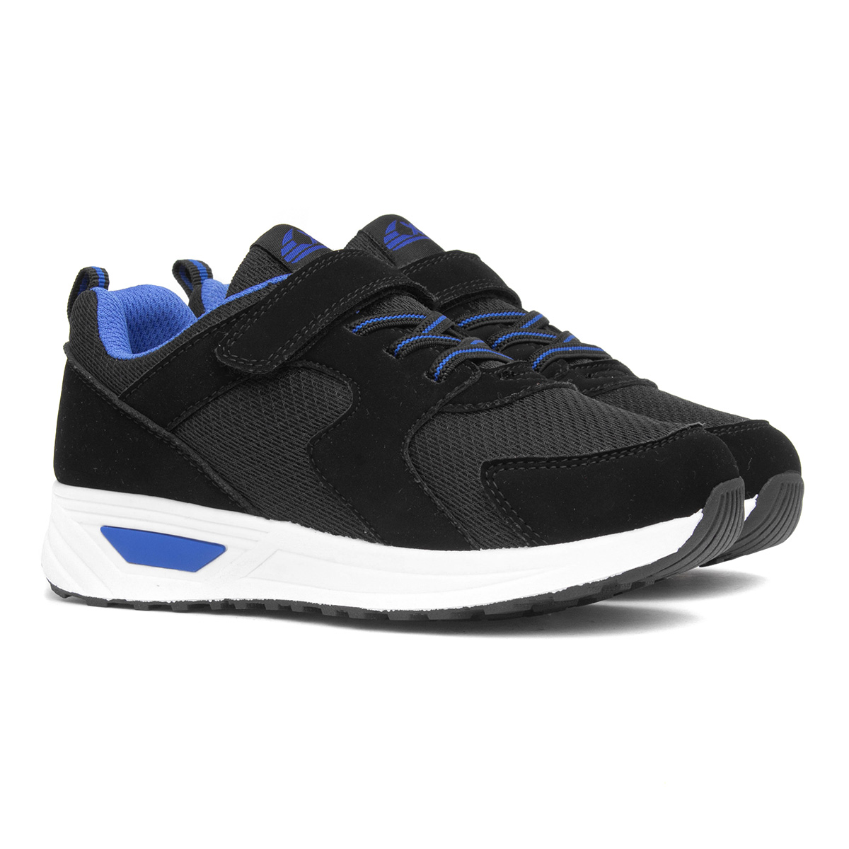 XL Kids Black & Blue Easy Fasten Trainer