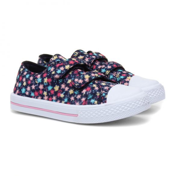 Walkright Girls Navy Touch Fasten Canvas