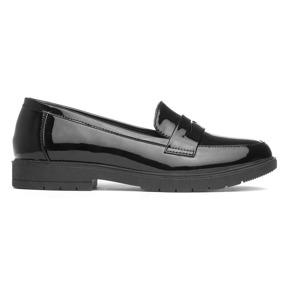Lilley Womens Black Patent Loafer