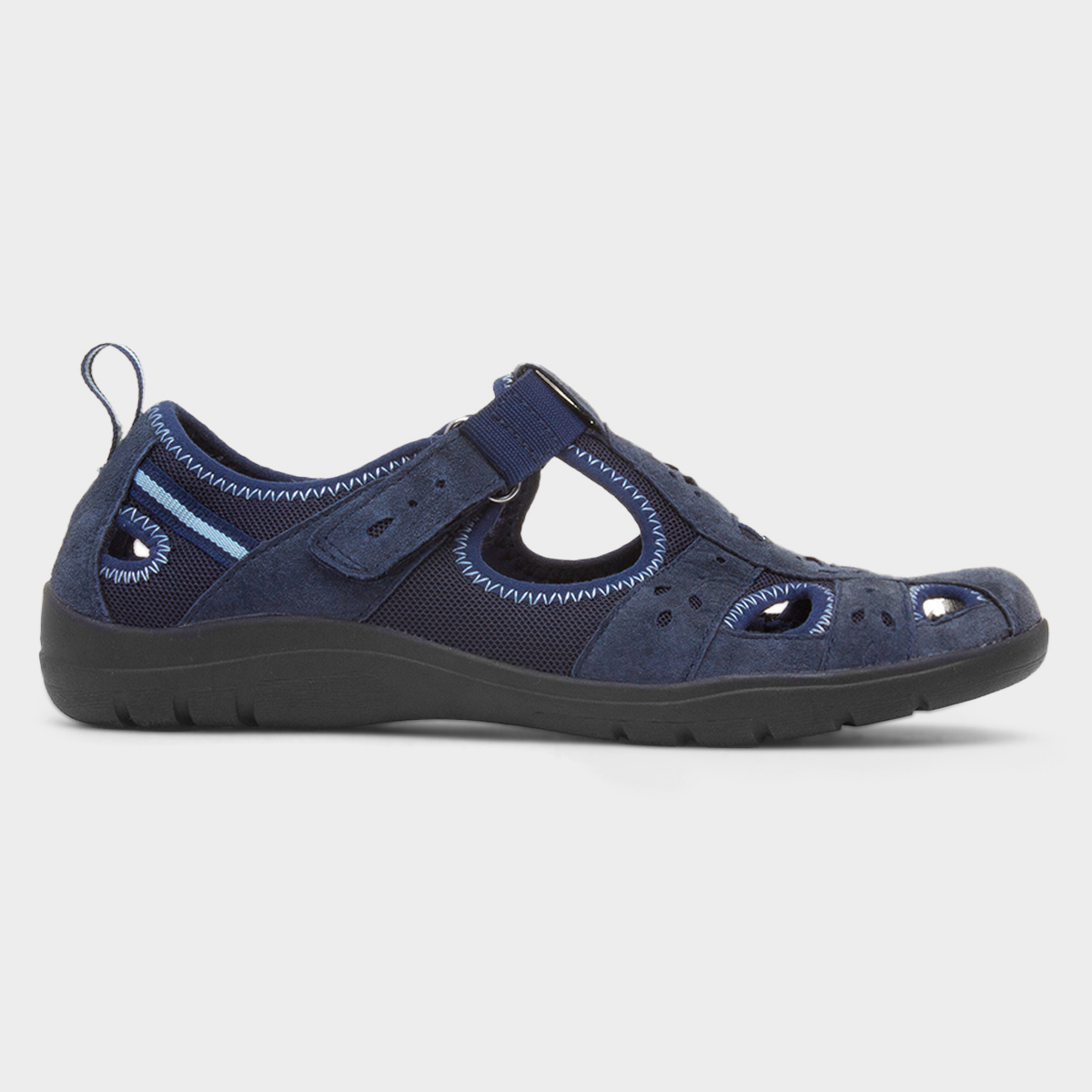 Free Spirit Cleveland Womens Navy Easy Fasten Shoe