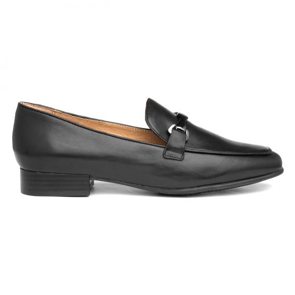Caprice Nappa Women's Black Leather Loafer