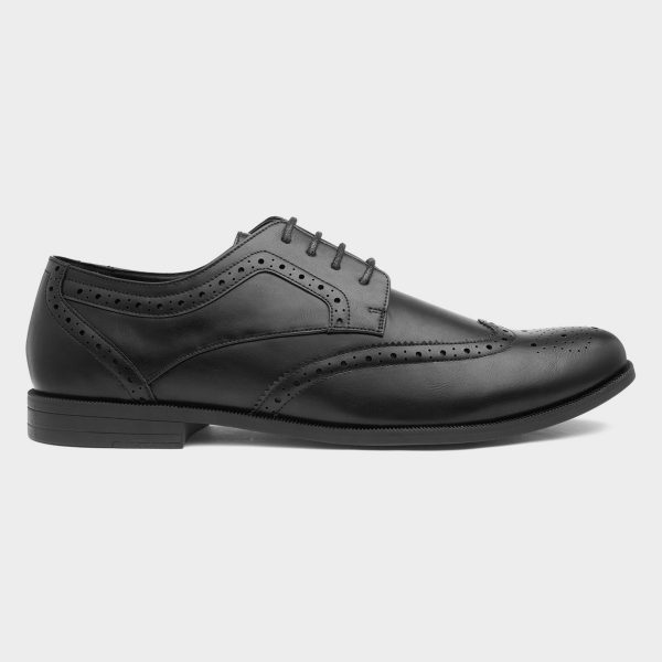 Beckett Billy Mens Black Lace Up Brogue Shoes