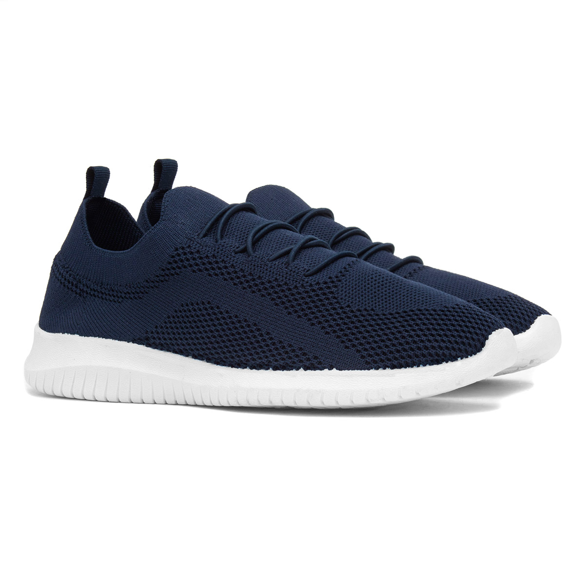 Lilley Womens Navy Knitted Casual Shoe