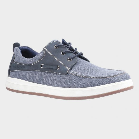 Hush Puppies Aiden Lace Up Boat Shoe in Blue