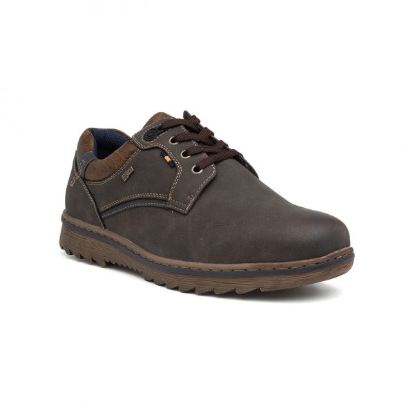 Relife Men's Brown Wide Fit Lace Up Shoe