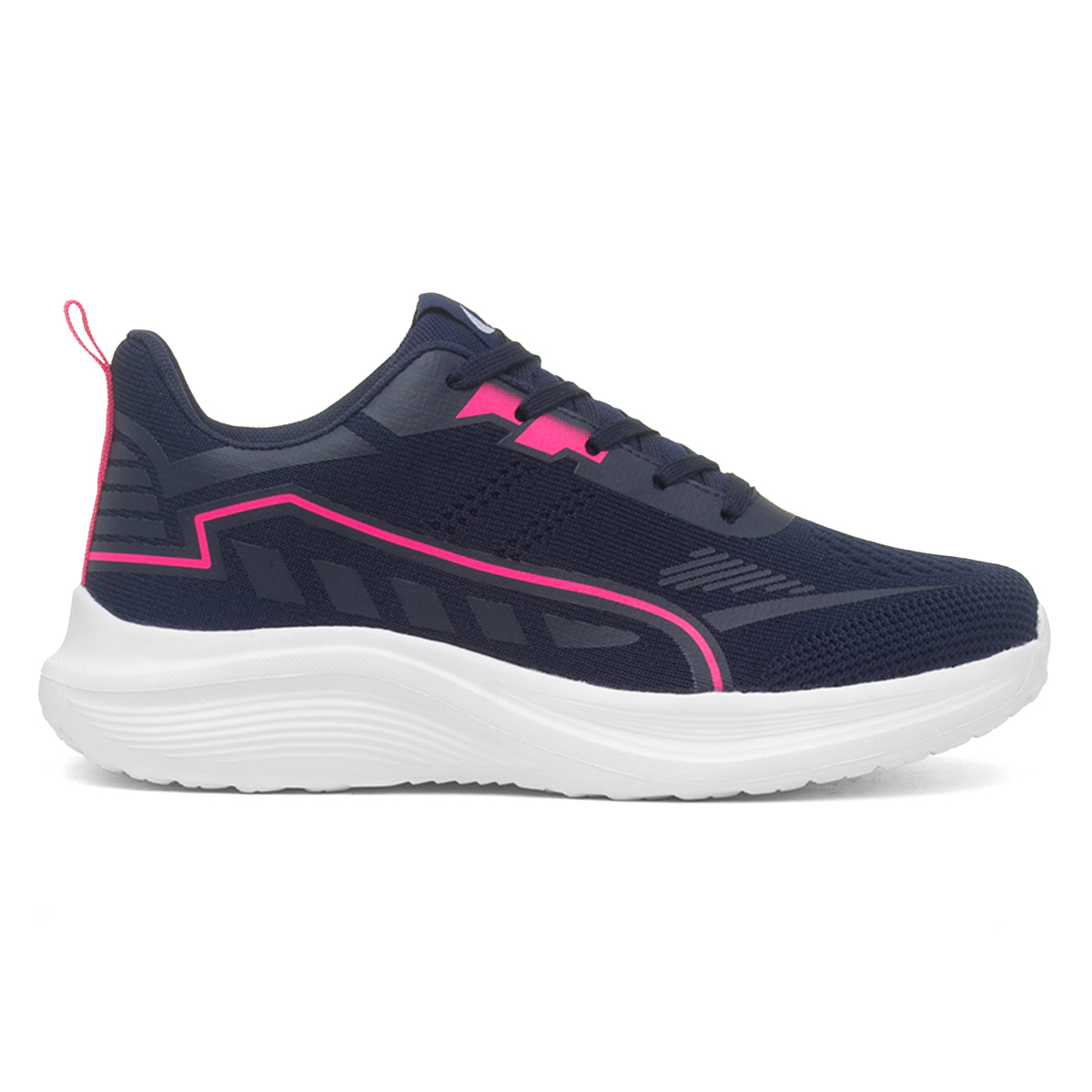 XL Womens Navy & Pink Lace Up Trainer