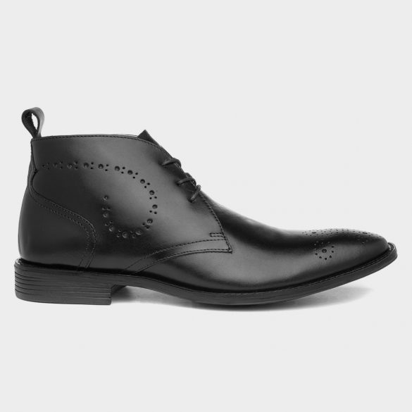 Catesby Men's Black Leather Formal Lace Up Boot