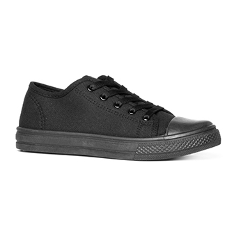 BLU Women's Black Fashion Lace-up Canvas Shoes