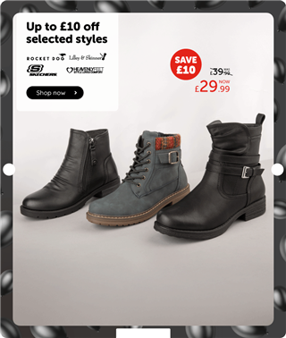 MHP Scroller SAVE £10 off selected styles
