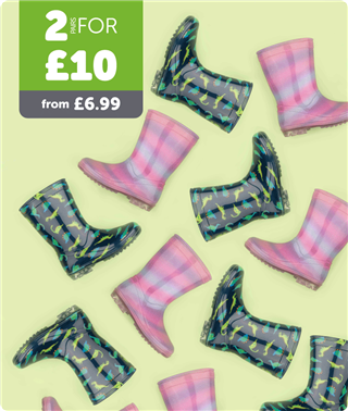 MHP Scroller 2 Pairs for £10 Kids Wellies