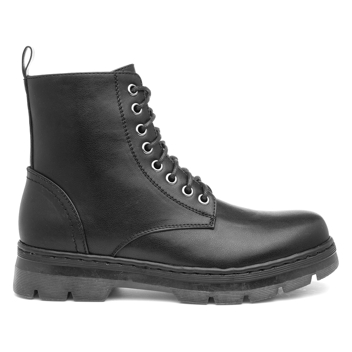 Lilley Womens Black Lace Up Ankle Boot