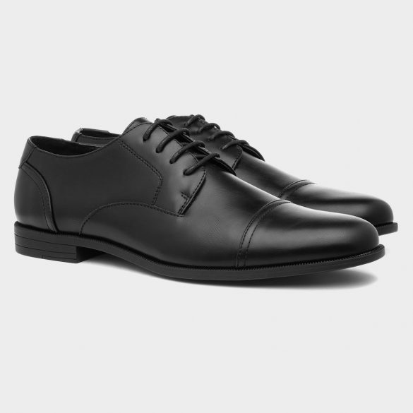 Beckett Byrne Mens Black Gibson Style Lace Up Shoe