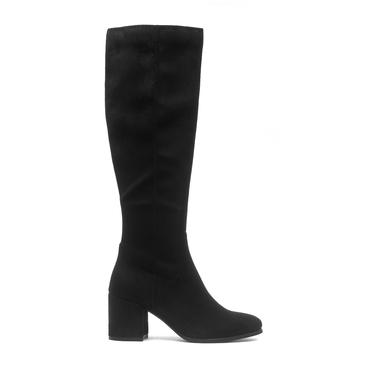 Lilley Womens Black Heeled Knee High Boot