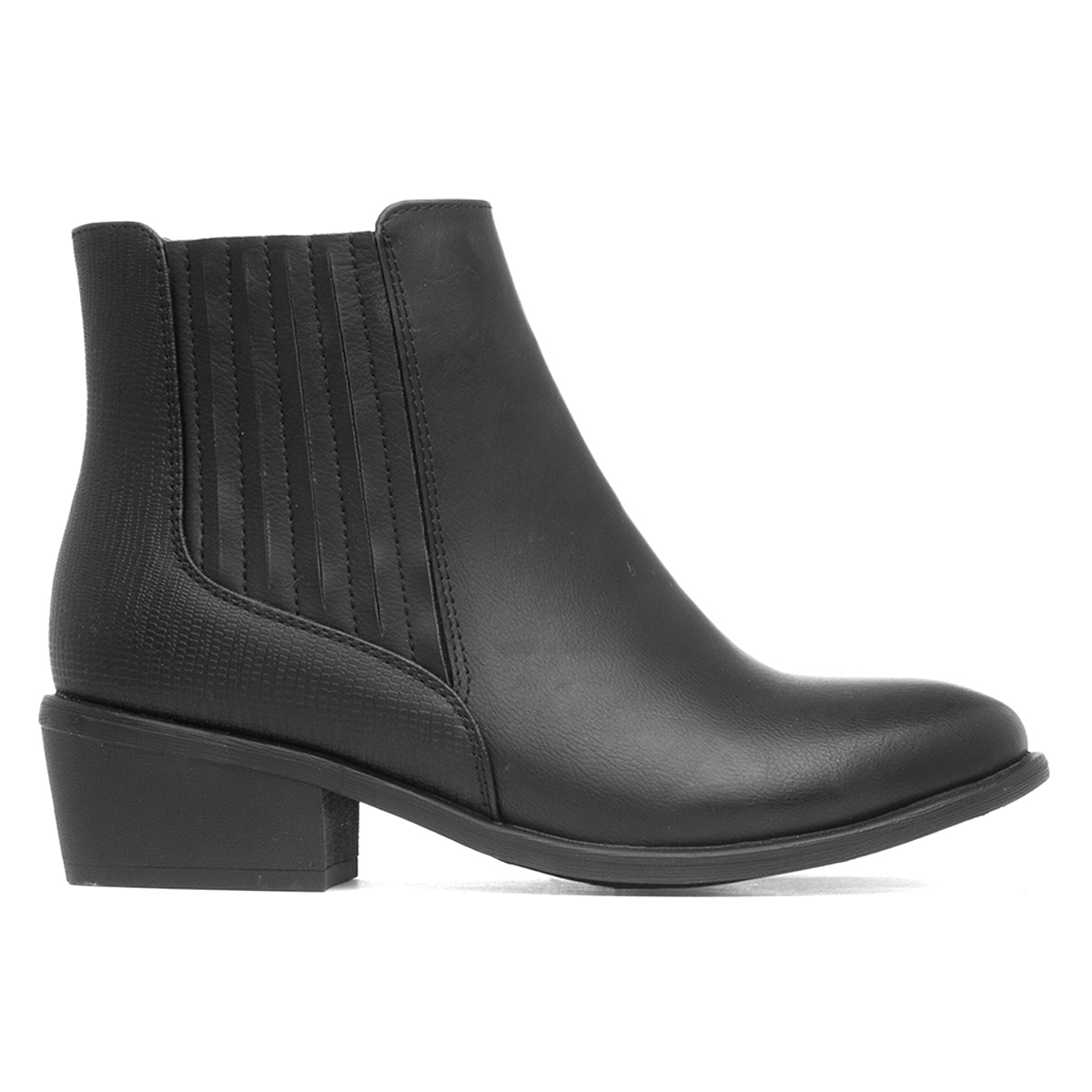 Lilley Womens Black Western Ankle Boot