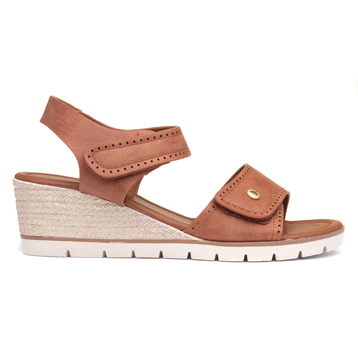 Cushion Walk Mercury Womens Tan Wedge Sandal