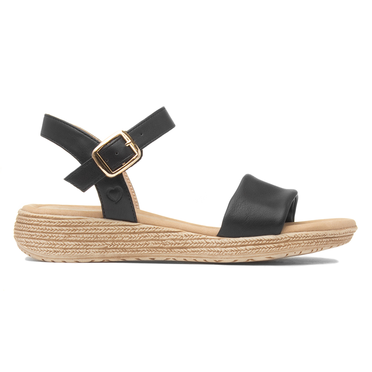 Heavenly Feet Sara Womens Black Sandal